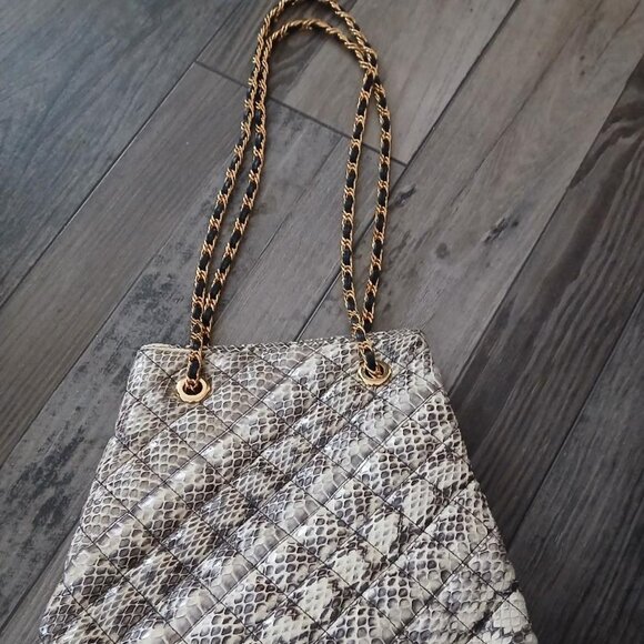 Vintage GAUCHO genuine Python Snakeskin Purse Satchel-rare - Picture 2 of 5